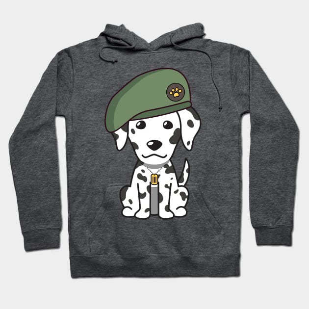 Green Beret Dalmatian Hoodie by Pet Station